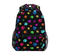 ALAZA Sac à dos pour enfants, cartable Paris Tour Eiffel Grande capacité Étudiants Sac à dos Sac à dos Sac à dos pour garçons filles, Paw R0528, M, Paw R0528