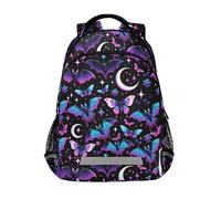 ALAZA Sac à dos pour ordinateur portable avec sangle de poitrine - Chauve-souris gothique - Sac à dos d'école, de voyage et de randonnée - Pour garçons, filles, adolescents et adultes, Bats A8889, One