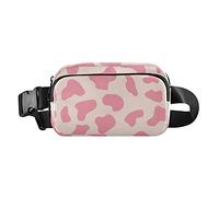 ALAZA Sac banane rose à pois avec sangle réglable pour homme et femme pour université, randonnée, course à pied, entraînement, voyage, multicolore, 8 x 5.3 x 2.3 in