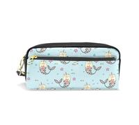 ALAZA Trousse à crayons, motif licorne, sirène, étoile de mer, grande capacité, étanche, fermeture éclair, plusieurs compartiments pour étudiants, femmes, filles, Licorne R0471, Taille unique, Licorne