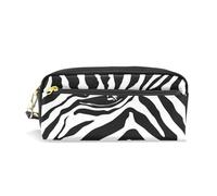 ALAZA Trousse à crayons, rayures zèbres, trousse de maquillage, portefeuille de grande capacité, étanche, fermeture éclair, plusieurs compartiments pour étudiants, femmes, filles, Zebra R843, Taille