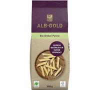 ALB-GOLD Épeautre bio - Pâtes Penne - Végétalien - Épeautre naturel issu de l'agriculture allemande - Emballage durable en papier - Sac en papier de 500 g - Fabriqué en Allemagne