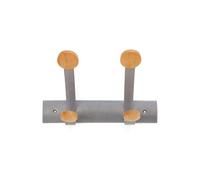 Alba 2 bi-pateres murales - coloris gris metal et bois clair