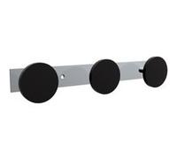 Alba 3 pateres murales - coloris gris metal et noir Noir G