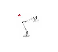 Alba Lampe de bureau Architecte - Ampoule Led E27 - 7W - Double bras articulé - Tête orientable - Chrome