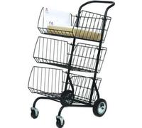 ALBA Chariot courrier 3 étages 62 x 95 x 46 cm - structure en fil métal peint