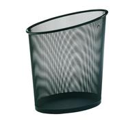 Alba - Corbeille à Papier - 20L - Stable - Peu Encombrante - Métal Mesh - Noir