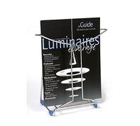 Alba DD1T Présentoir de Table avec 1 Compartiment Métal Chromé 25 x 14 x 27 cm