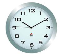 Alba HORISSIMO M Grande Horloge Silencieuse Gris Métal 38 x 5,5 x 38 cm