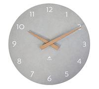 ALBA Horloge Murale - Bois - Quartz - Silencieuse - Précieuse - Look Moderne et Epuré - Gris HORMILENA G 32 cm