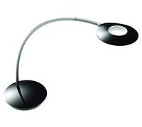 ALBA Lampe à Leds Aéro en aluminium noire - Tête 23 cm, 1 Bras L56 cm et Socle D 19 cm