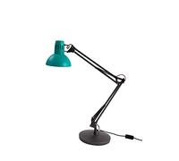 Alba - Lampe de Bureau - Lampe Architecte - Base Lestée - Livrée avec Pince - Lampe Design - Bras Articulés et Tête Orientable - Vert et Noir, ARCHICOLOR V1