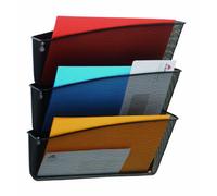 Alba MESHFILE N Set de 3 Corbeilles Murales en Métal Mesh Noir