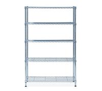 Alba MOBI5L Etagères avec 5 Tablettes Fil Métal Chromé L