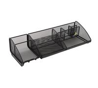 Alba Organiseur de bureau Meshboard 9 compartiments en métal Mesh - Noir