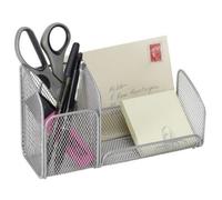 Alba - Organiseur De Bureau Meshtri 3 Compartiments - Métal - Gris