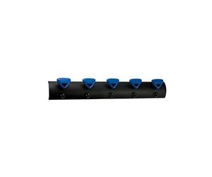 Alba PMT5 B 5 Patères Murales Plastique Bleu 77,5 x 5,7 x 12 cm