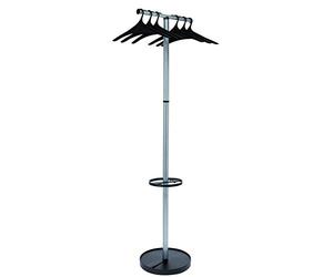 Alba PMWAVE2 Portemanteau Wave2 Acier Gris Métal / Noir Livre avec 6 Cintres