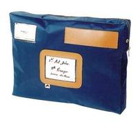 ALBA Pochette navette bleue grand modèle en PVC à soufflets dimensions : 40 x 50 x 5 cm