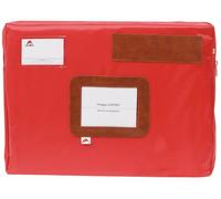 ALBA Pochette navette rouge en PVC à soufflet dimensions : 42 x 32 x 5 cm