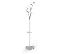 ALBA - Porte manteau - Design Gris et Blanc - Base Ø 35 cm - H 187 cm - Tube : Ø 38 mm - ABS - 5 grandes patères