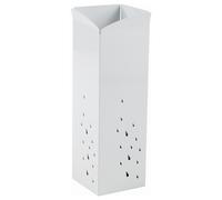 Alba Porte-parapluie Design, carré en métal blanc