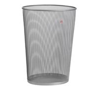 Porte-parapluies acier mesh. Capacité : 6 à 8 grands parapluies. Dim Ø 26 x H 60 cm. Gris métallisé