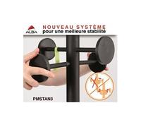 Alba portemanteau acier 8 pateres - coloris gris metal