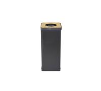 Alba Poubelle de tri sélectif pour le recyclage du plastique 50L - Jaune corps noir