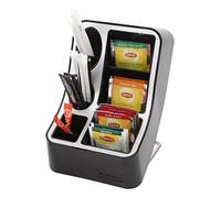 Alba RDVDISPLAY Distributeur de Thé Aluminium Gris métal et Noir 13, 5x12x20, 5 cm