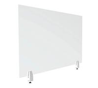 ALBA - Séparateur de Bureau en Plexiglass Transparent - Vitre de Protection - Résistant - Stable - Timy - 140 cm