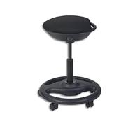 ALBA Tabouret Rolly ergonomique à bascule sur roulette, rembourré avec mousse. Hauteur de 57 cm à 74 cm