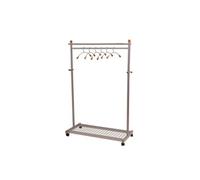 Alba Vestiaire mobile PMLUX6 Gris métal / Bois clair Livre avec 6 cintres