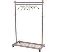 Alba vestiaire mobile - coloris gris metal et bois clair - livre avec 6 cintres Gris G