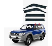 AlbaEUC Deflecteurs d'air Déflecteurs de Fenêtre Latérale pour Toyota Prado FJ90 MK2-J90 1997-2001, Déflecteurs Latéraux Déflecteurs de Pluie Avant ArrièRe Pare-Soleil Accessoires