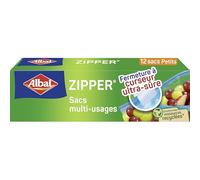 Albal 12 Sacs Multi-Usages, Curseur Zipper, Hermétique, Lot de 4 Boîtes, 1 L
