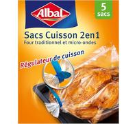 Albal – Sacs cuisson 2 en 1 (5) – Four et micro-ondes – Cuisson savoureuse sans matières grasses