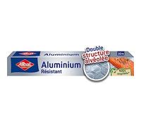 Albal Film aluminium 30 m – Résistant – Double structure alvéolée – Four et barbecue