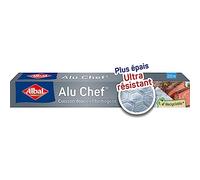 Albal - Film Aluminium Alu Chef 20m - Epais et Ultra-résistant - Cuisson homogène - Four et barbecue