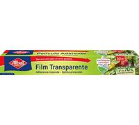 Albal Film transparent auto-adhésif - Film transparent alimentaire à coupe facile, film transparent de cuisine pour tous types de récipients, avec 70% de matériaux recyclés, 30 m x 32,5 cm