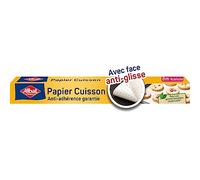 ALBAL Lot de 4 Papier cuisson (8m), Papier sulfurisé alimentaire anti-glisse et anti-adhérent, démoulage facile, scie de découpe intégrée