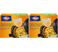 Albal - Papier Cuisson pour Air Fryer - Facilite le nettoyage de l'appareil - Absorbe les graisses - Pour Air Fryers ronds et carrés de 4 à 8 litres (Lot de 2)