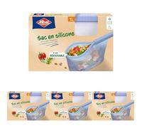 Albal - Sac en silicone 1L - Réfrigérateur, congélateur et micro-ondes - Hermétique et résistant - Réutilisable (Lot de 4)