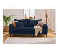 Albane - canapé 3 places - en velours côtelé - Bleu Ardoise