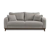 Albane - canapé 3 places - en velours côtelé - Gris clair