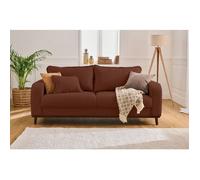 Albane - canapé 3 places - en velours côtelé - Rouille