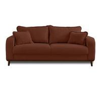 Albane - canapé 3 places - en velours côtelé - Rouille