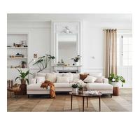 Albane - canapé panoramique en U - 7 places - en velours côtelé - Beige