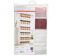 Albani Écharpe avec Bande smok/Falco/245 x 140 cm, Rouge, Gris