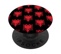 Albania Albanie Drapeau Albanais PopSockets PopGrip Adhésif